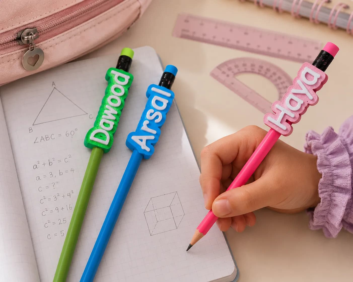 Classic 3D Name Pencil Topper