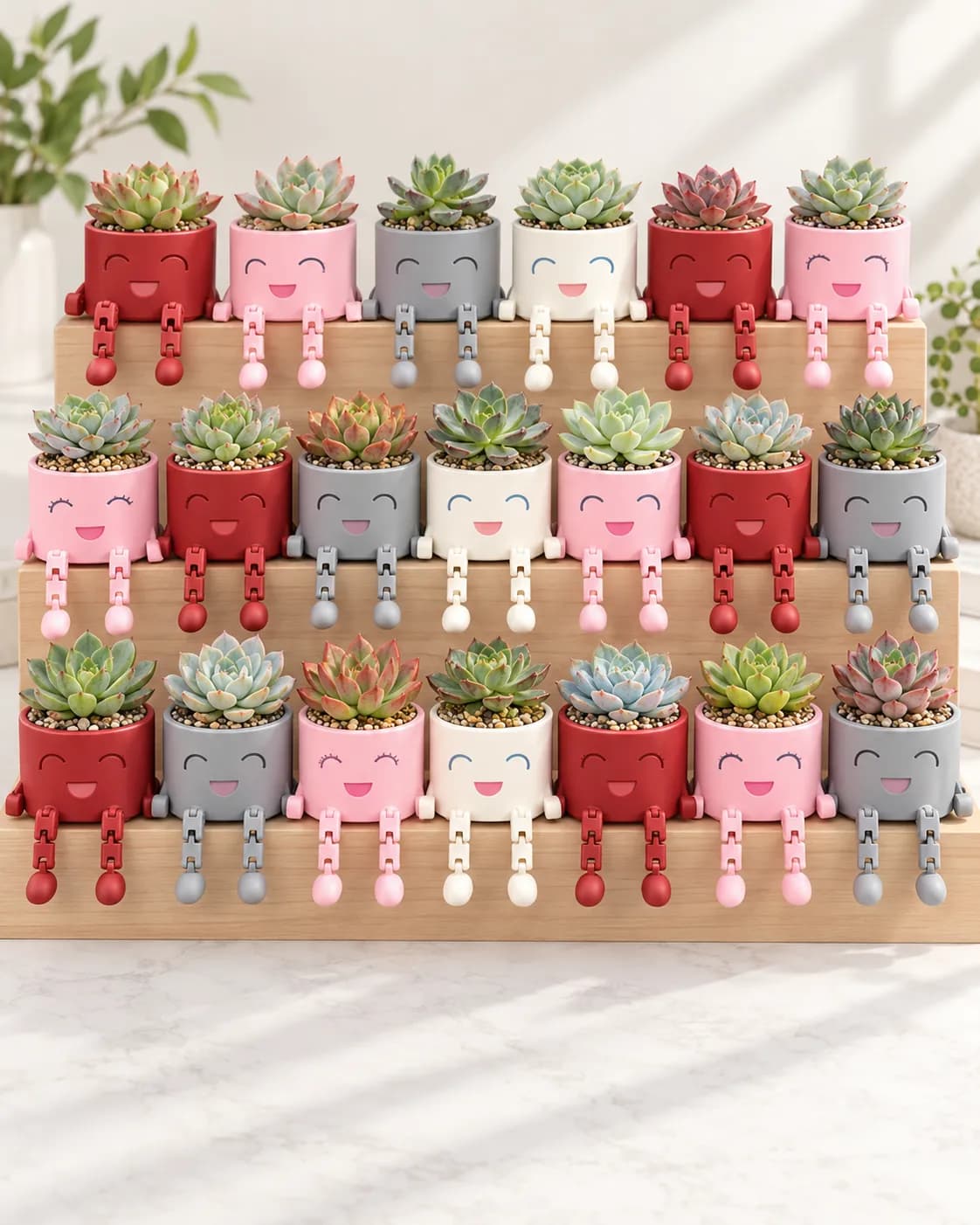 Mini Planter with Articulated Legs — 50 mm