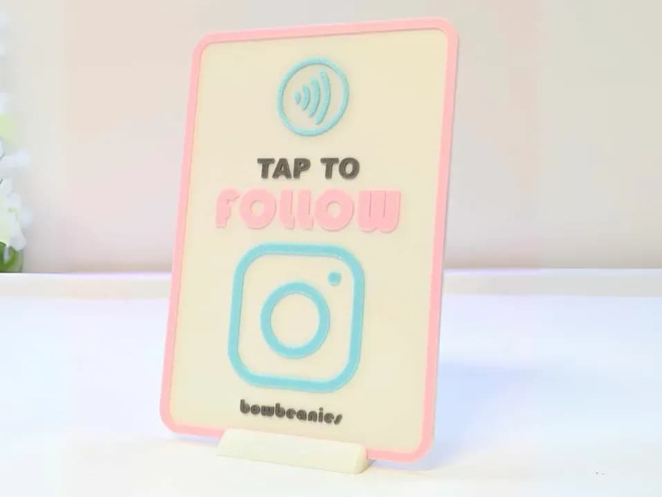 NFC Tap-to-Follow Business Display
