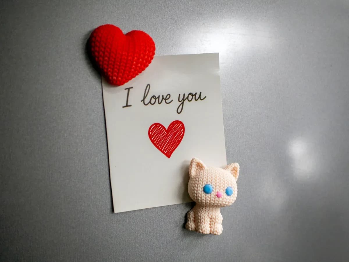Knitted-Style Fridge Magnets — Set of 3