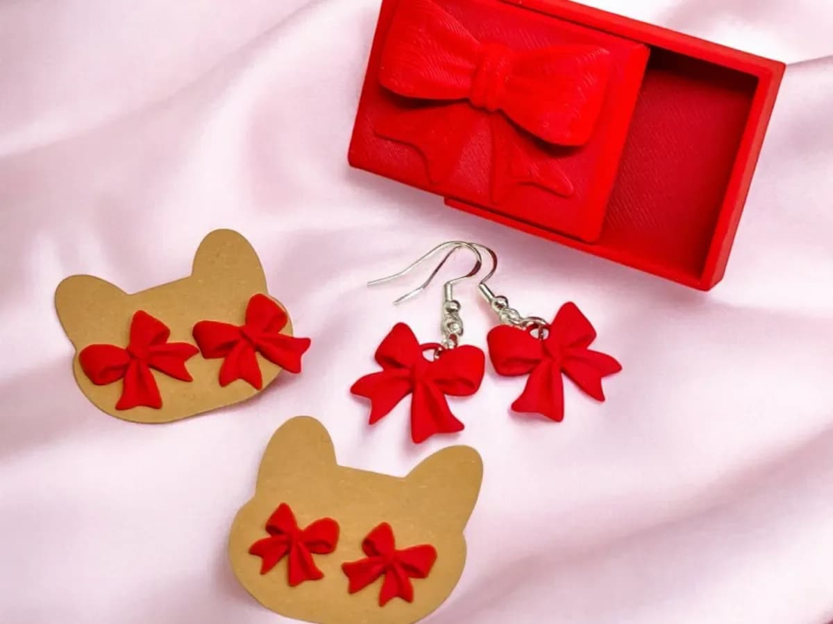 Bow Earring Charms with Gift Box