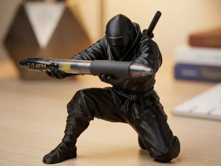 Kneeling Ninja Pen Holder