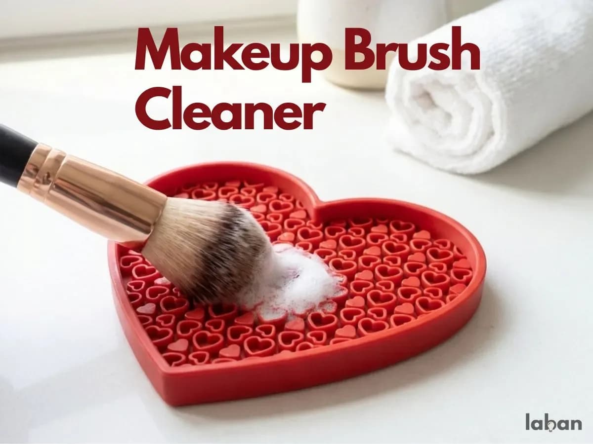 Heart Makeup Brush Cleaning Plate