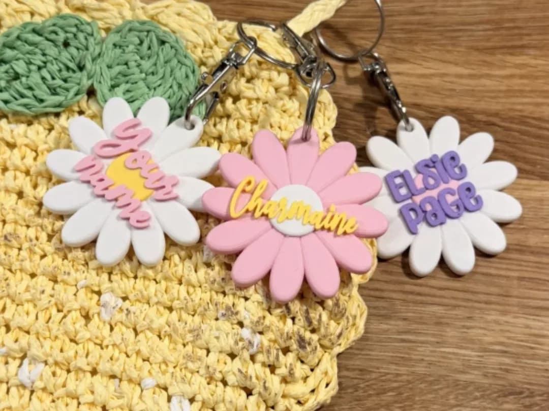Personalised Daisy Name Keychain