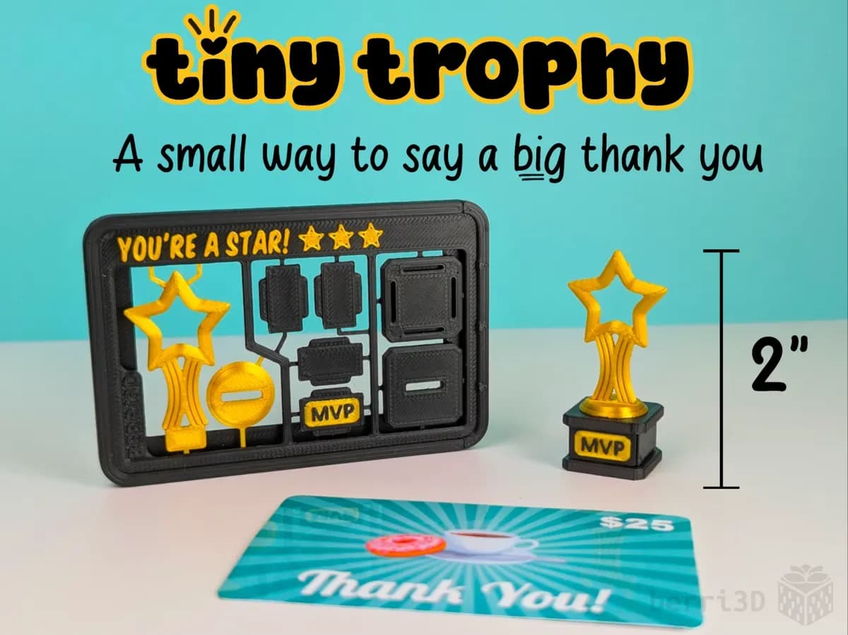 Personalised Mini Trophy Kit Card