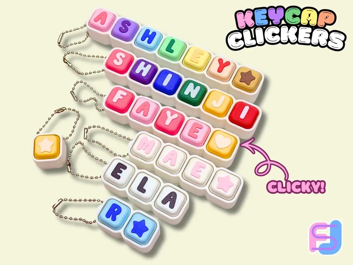 Custom Name Keycap Fidget Clicker
