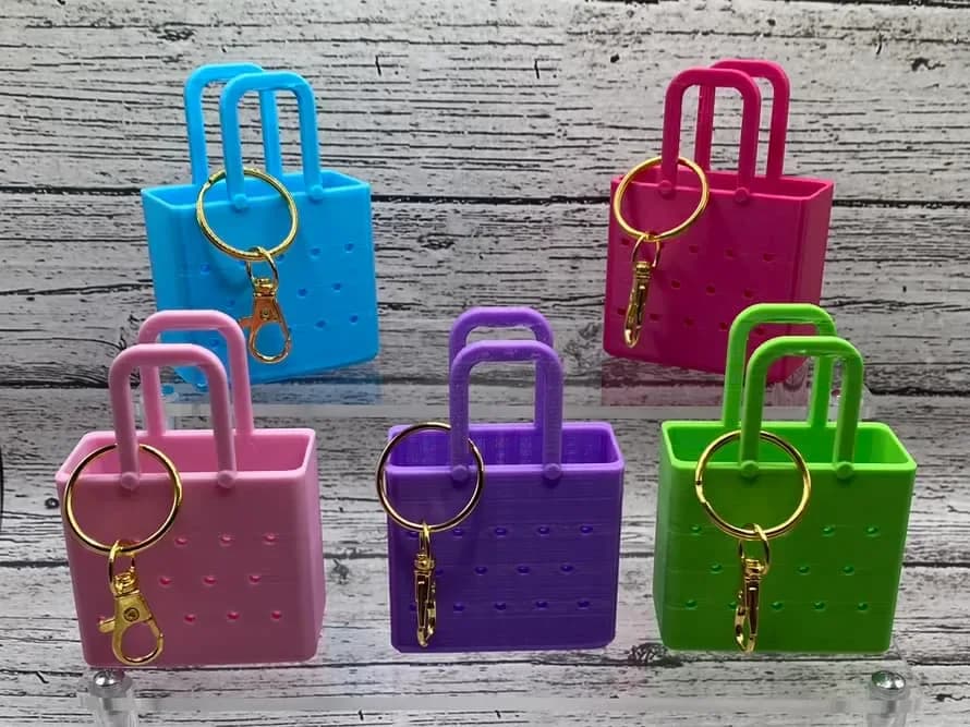 Mini Tote Bag Keychain