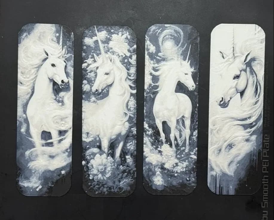 Unicorn Fantasy Bookmarks — Set of 4